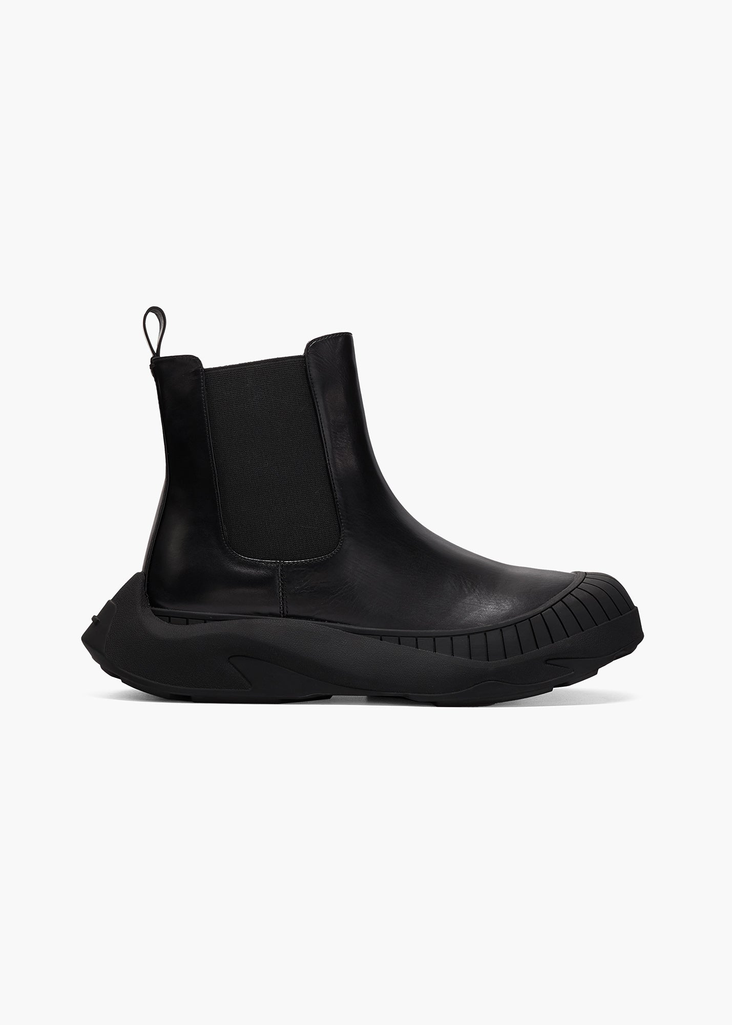 Aura Men Black Leather Chelsea Boots – Hidden White