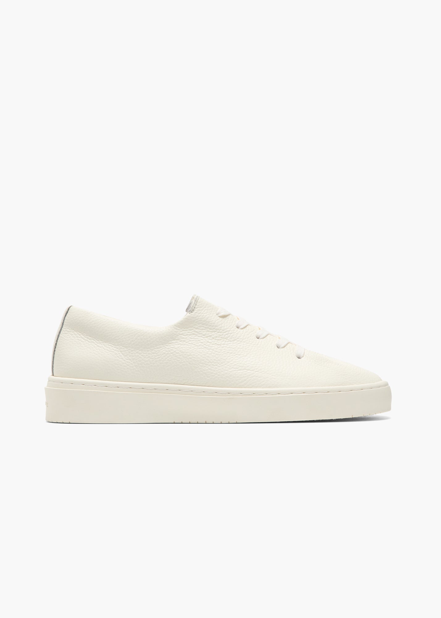 Dani Men White One Piece Fold Leather Trainers – Hidden White
