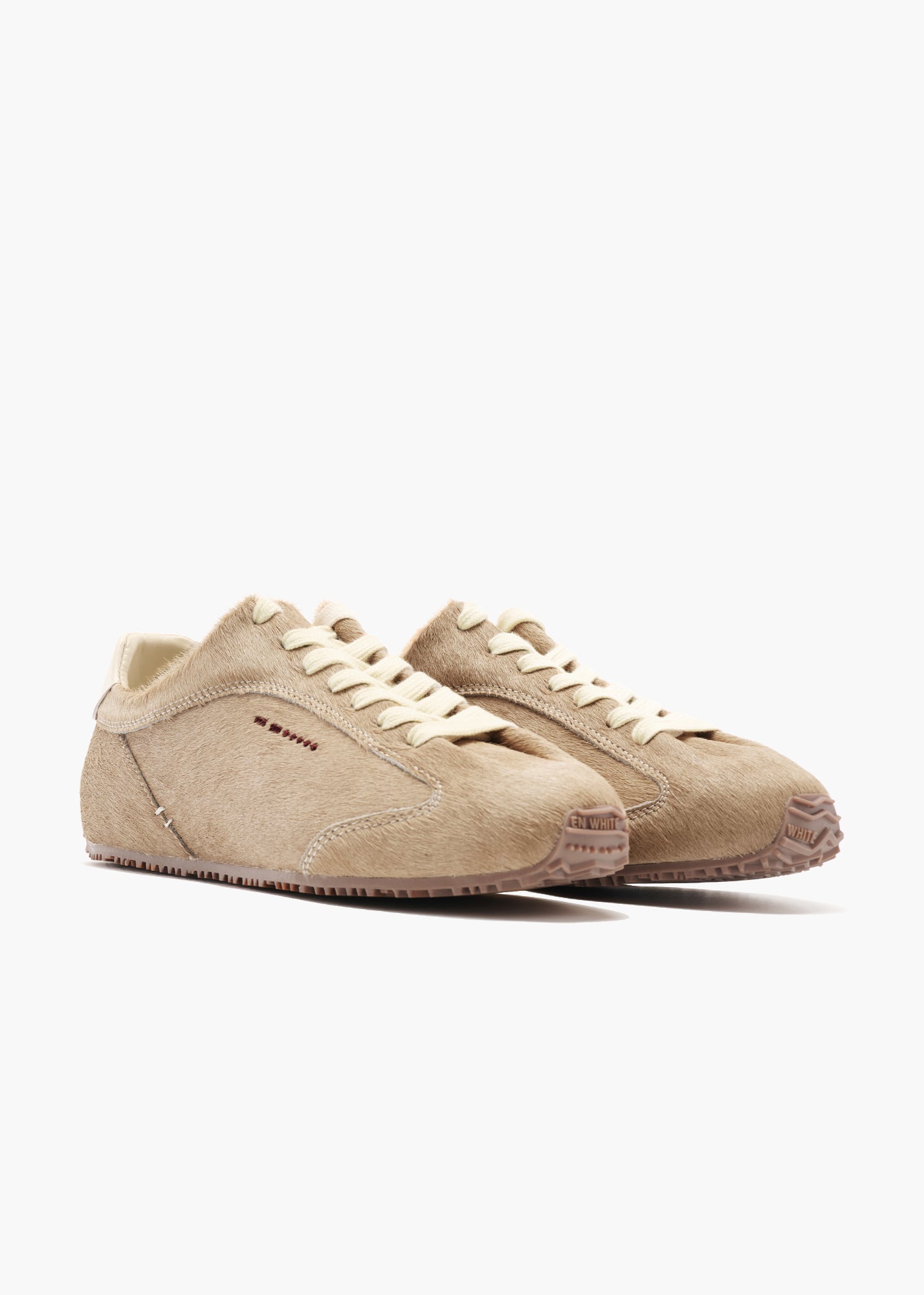 Bunny Men Whisper Pink Calf-hair Trainers