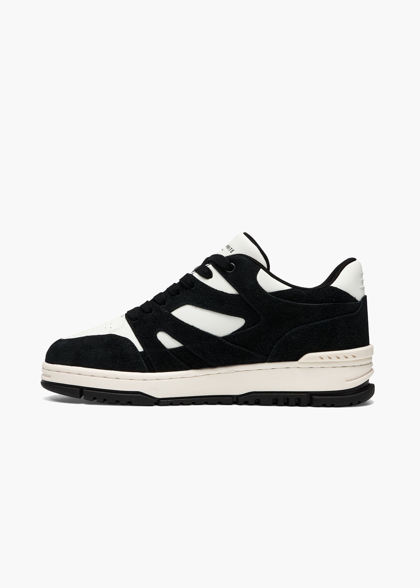Halo Women White Black Suede-Trimmed Leather Sneakers
