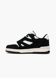 Halo Women White Black Suede-Trimmed Leather Sneakers