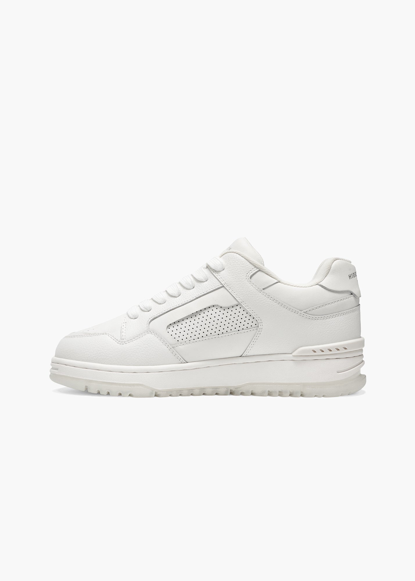 Halle Men White Leather Sneakers