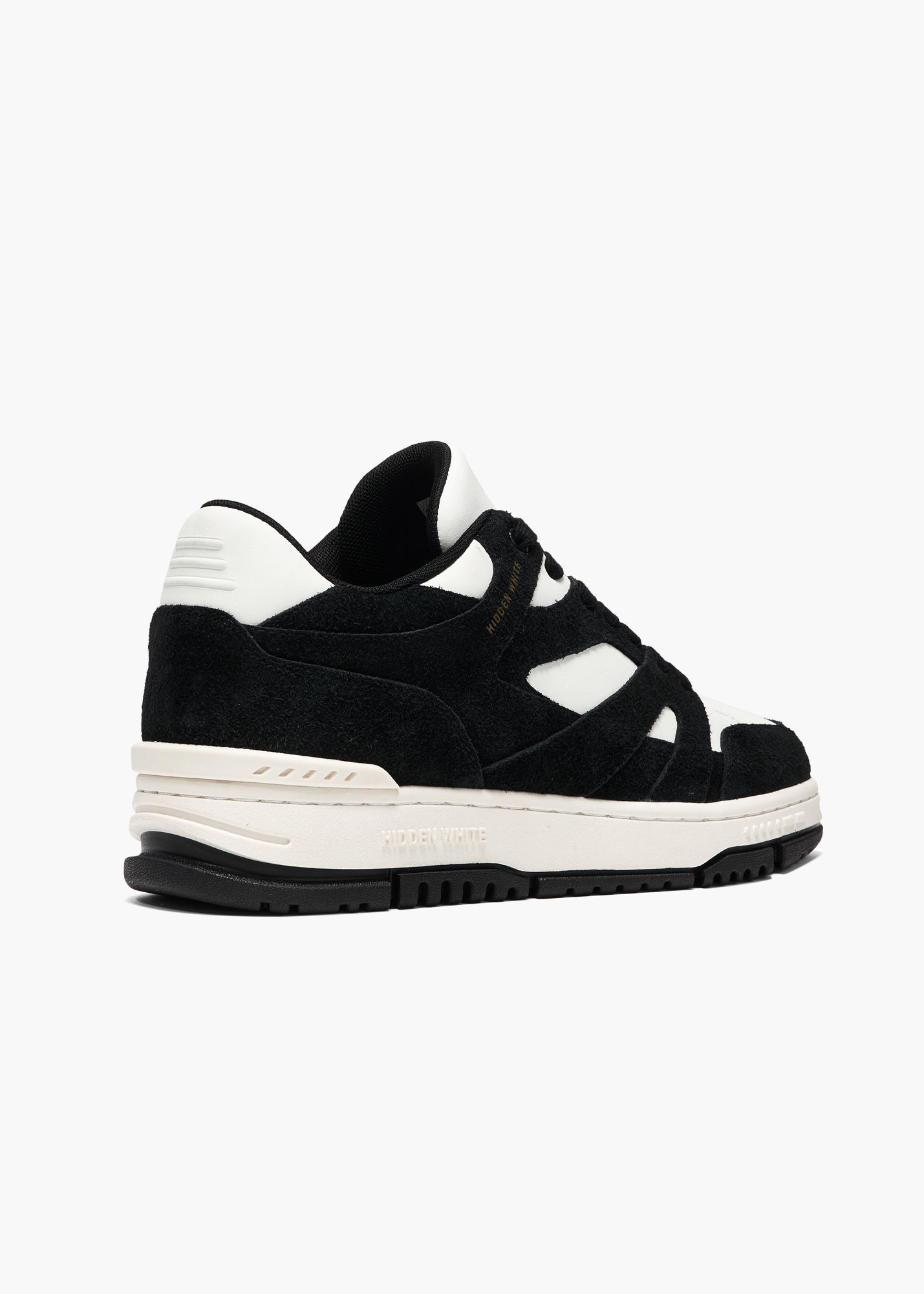Halo Women White Black Suede-Trimmed Leather Sneakers
