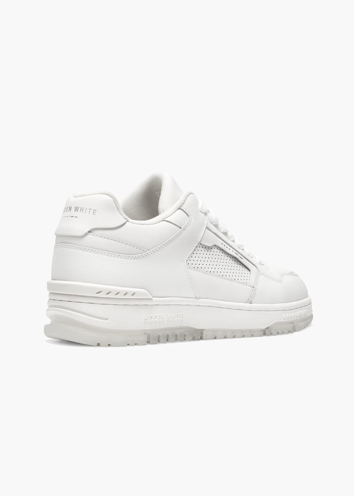 Halle Men White Leather Sneakers