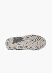 Halo Men White Grey Suede-Trimmed Leather Sneakers