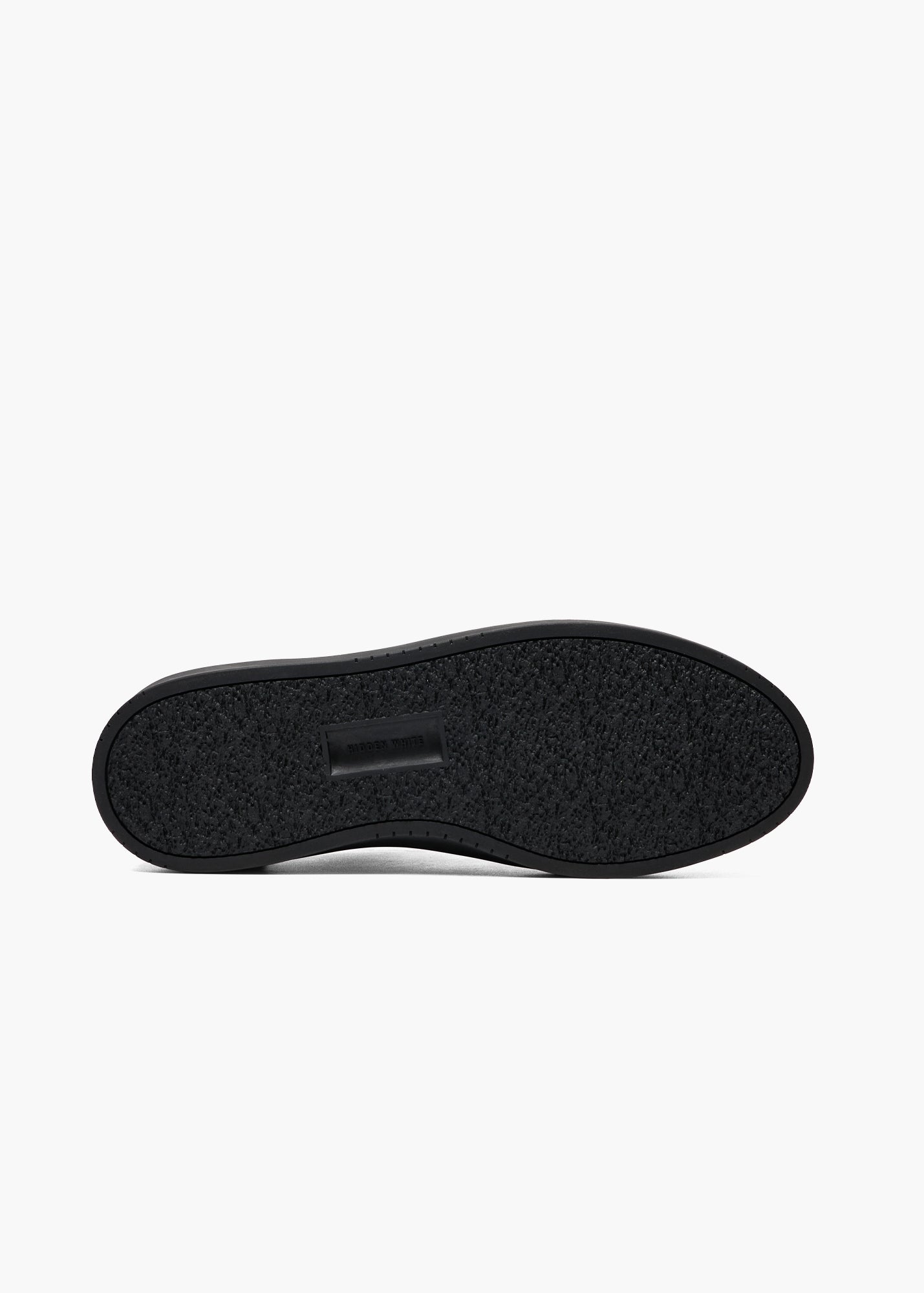 Dylan Men Black Leather Trainers – Hidden White