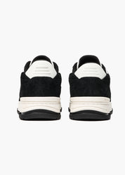 Halo Women White Black Suede-Trimmed Leather Sneakers