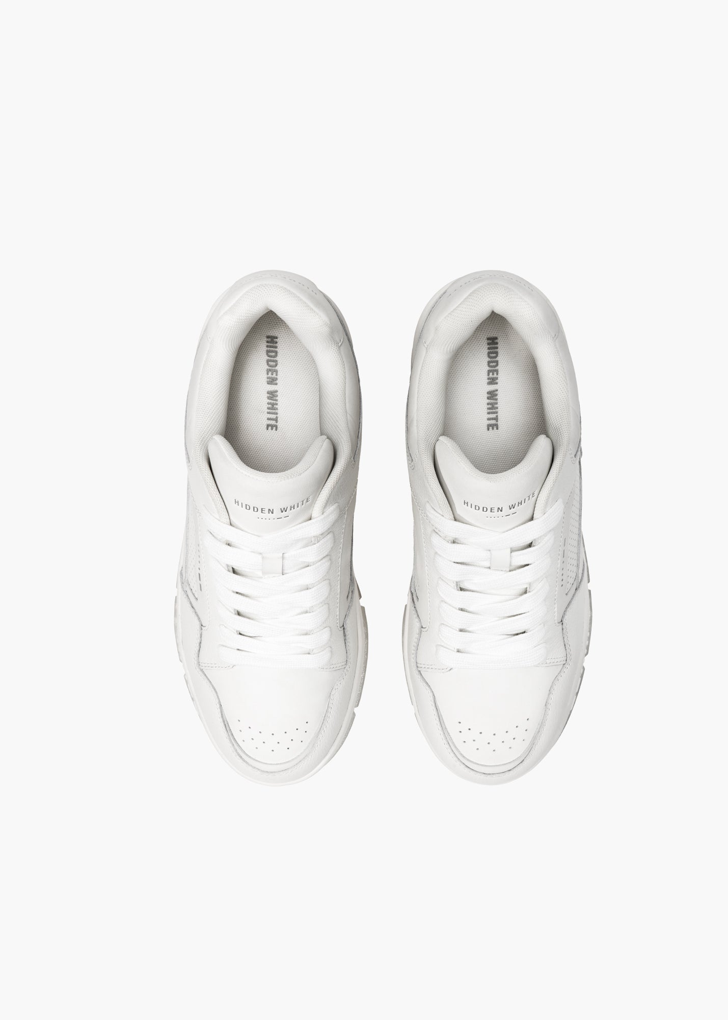 Halle Men White Leather Sneakers