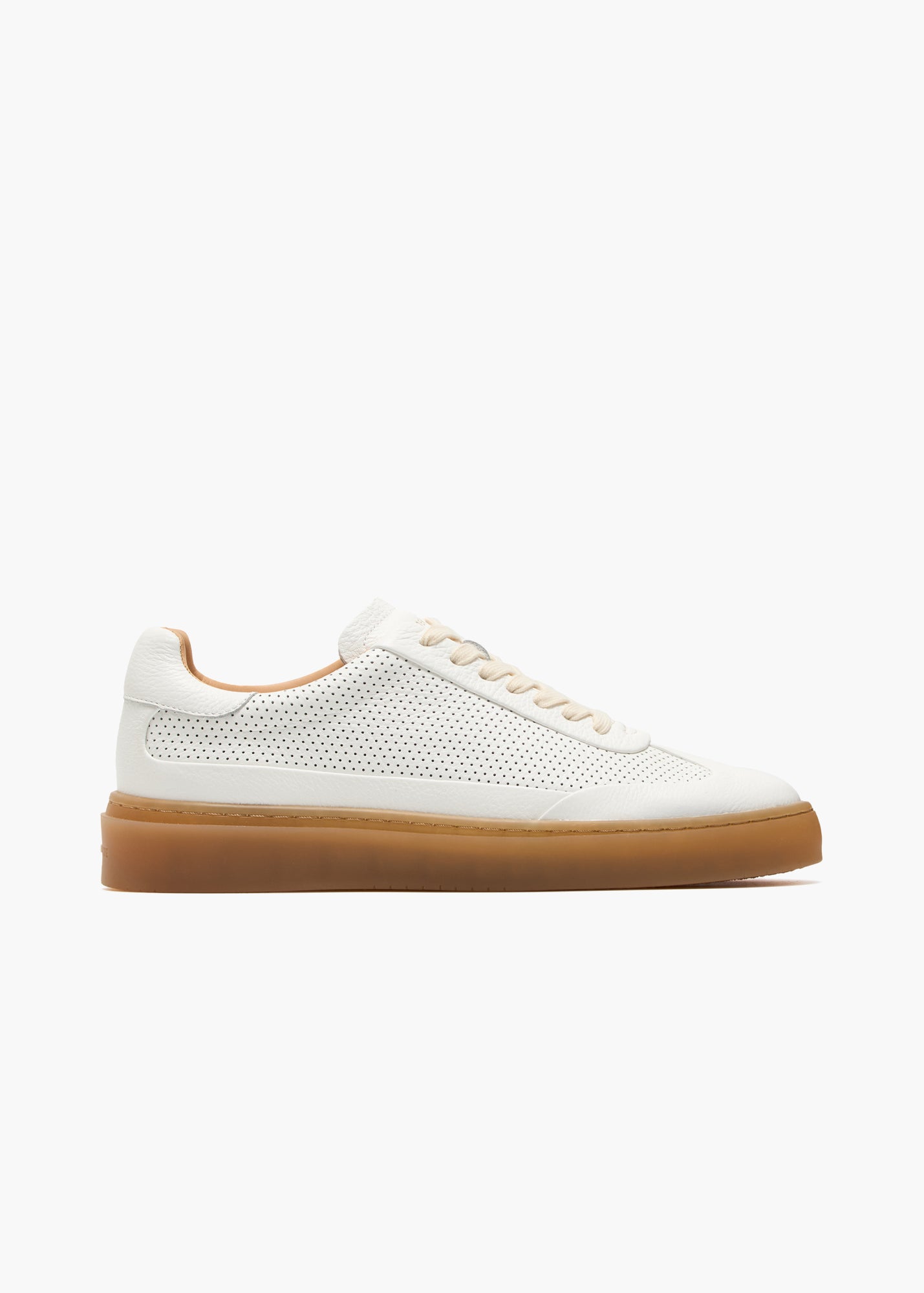 Dara Men Autumn White Leather-Trimmed Perforated Limited Edition Leath ...
