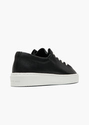 Dani Men Black One Piece Fold Leather Trainers