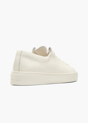 Dani Men White One Piece Fold Leather Trainers