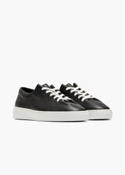 Dani Women Black One Piece Fold Leather Trainers