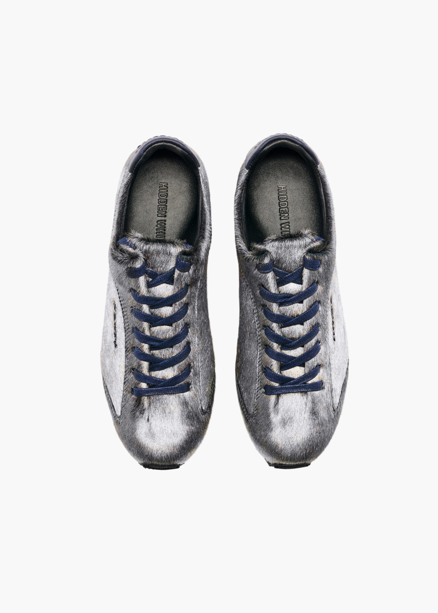 Bunny Men Graphite Pony Calf-hair Trainers