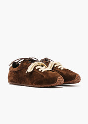 Bunny Men Cacao Brown Leather Trainers