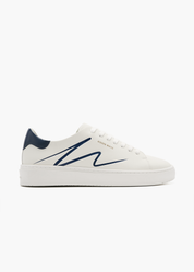 Dylan Men White Sapphire Leather Trainers