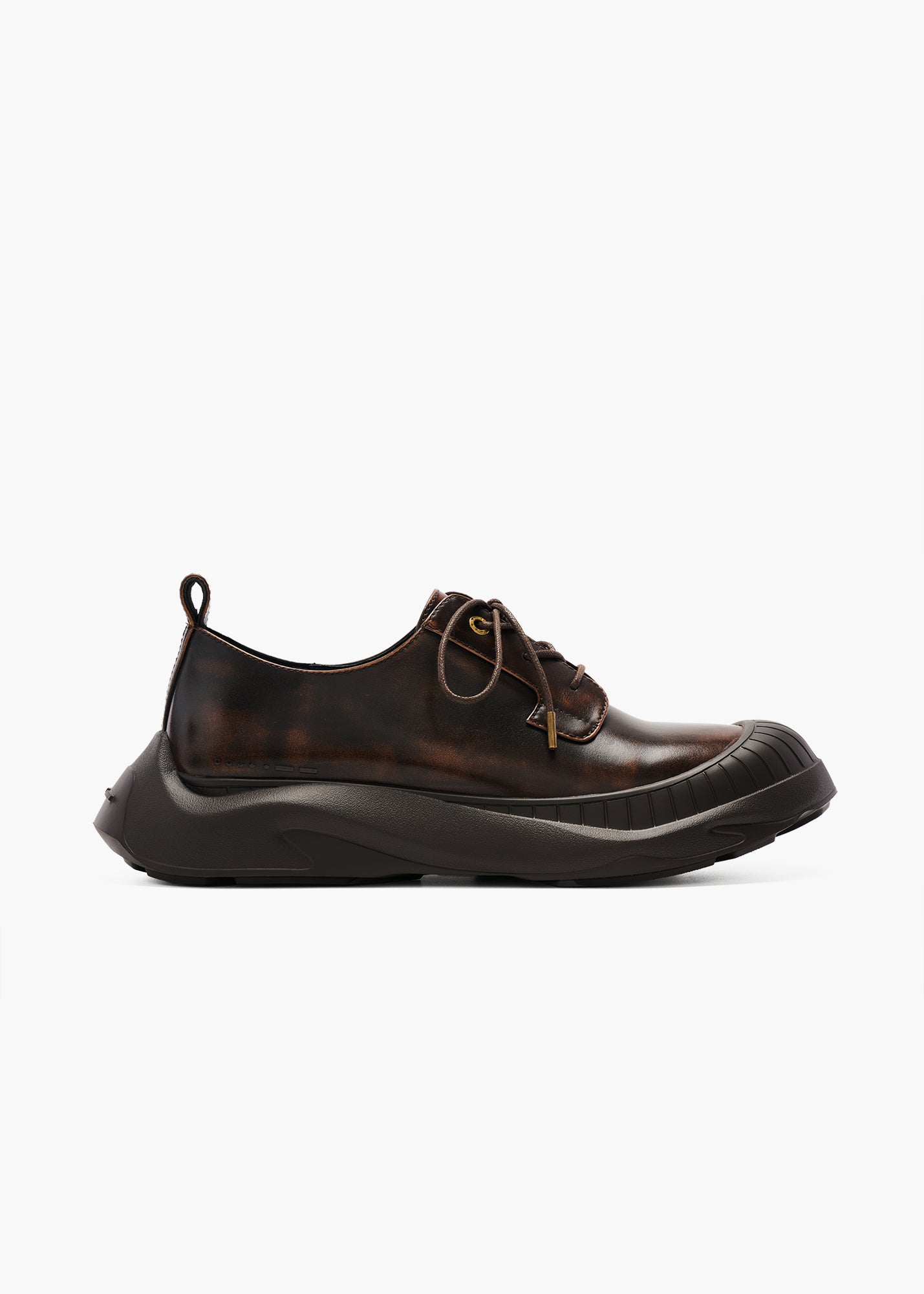 Asher Men Brush Brown Leather Oxford Shoes