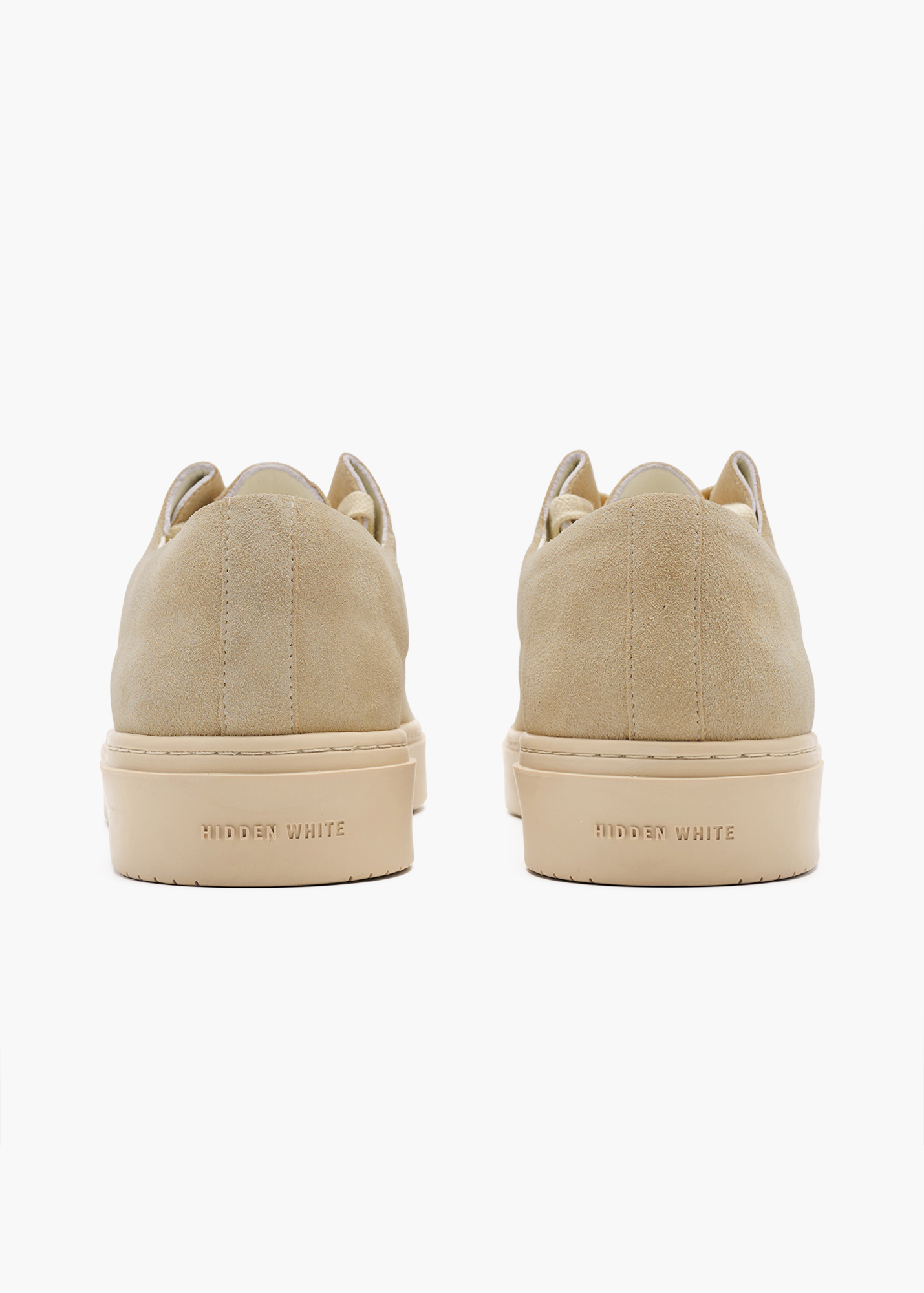 Dani Women Pampas Beige One Piece Fold Suede Trainers