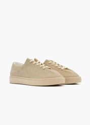 Dani Women Pampas Beige One Piece Fold Suede Trainers