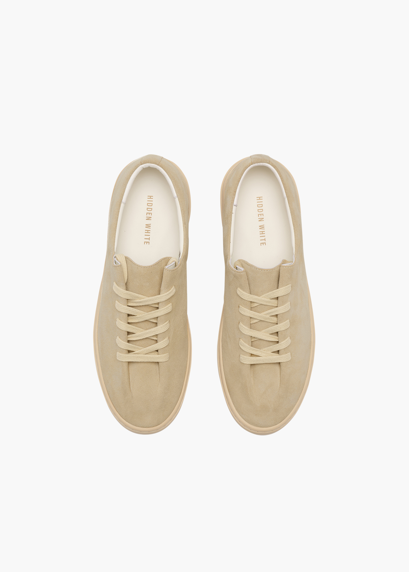 Dani Women Pampas Beige One Piece Fold Suede Trainers