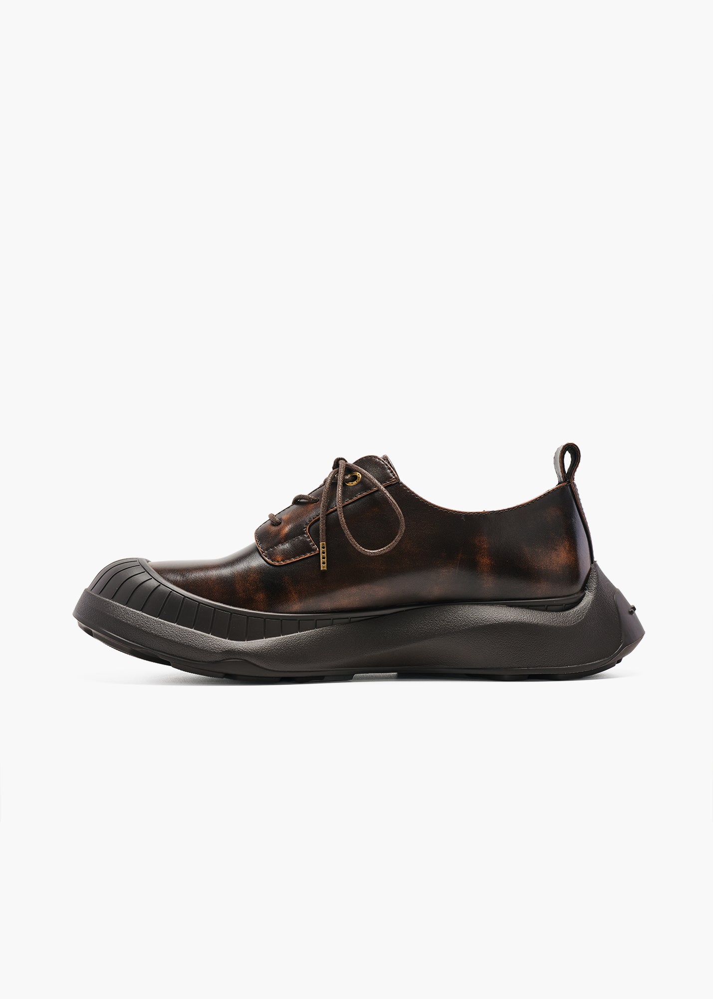 Asher Men Brush Brown Leather Oxford Shoes