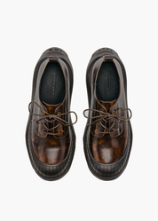 Asher Men Brush Brown Leather Oxford Shoes