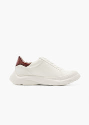 Asure Women Brush Brown Leather Trainers