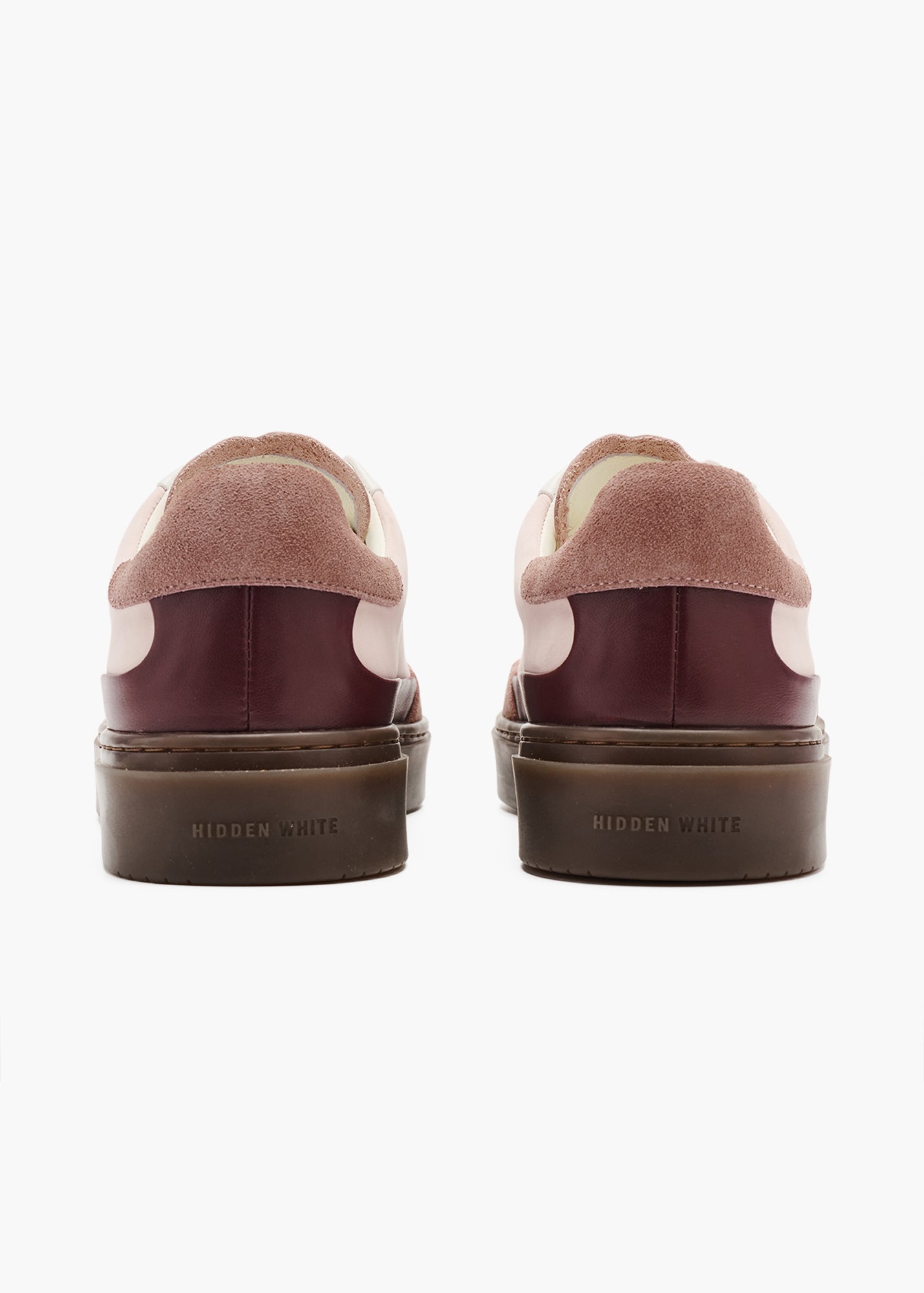 Dara Men Rose Dust Leather-Trimmed Suede Trainers