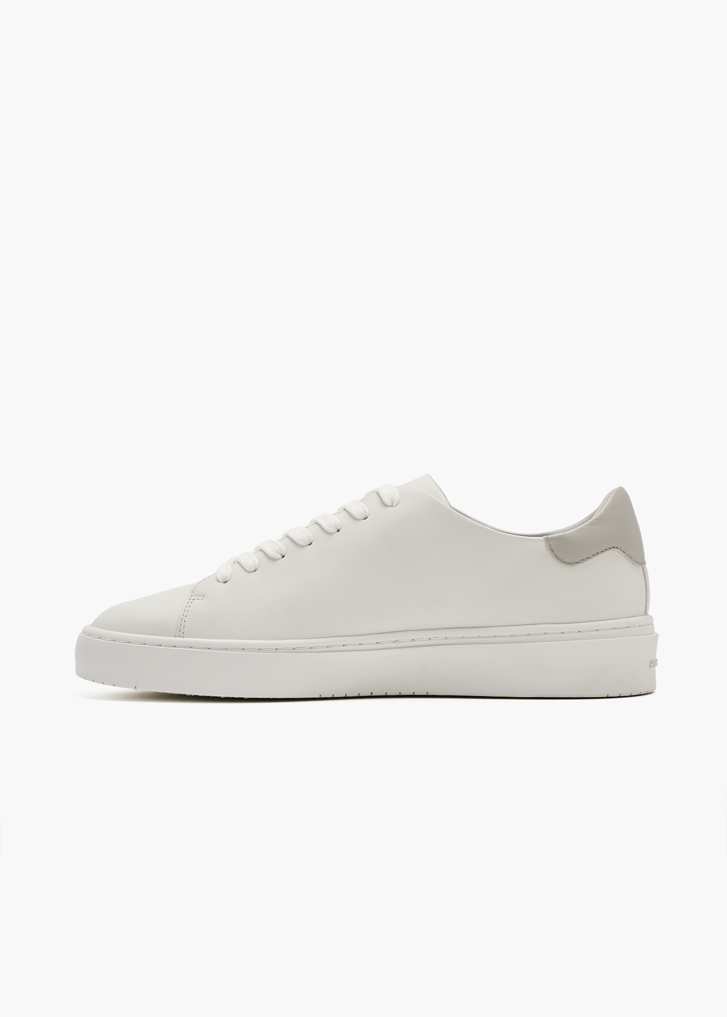 Dylan Men White Light Grey Leather Trainers