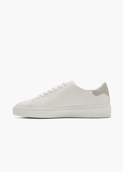 Dylan Men White Light Grey Leather Trainers