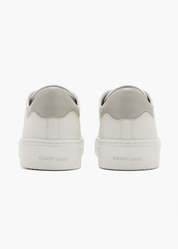 Dylan Men White Light Grey Leather Trainers