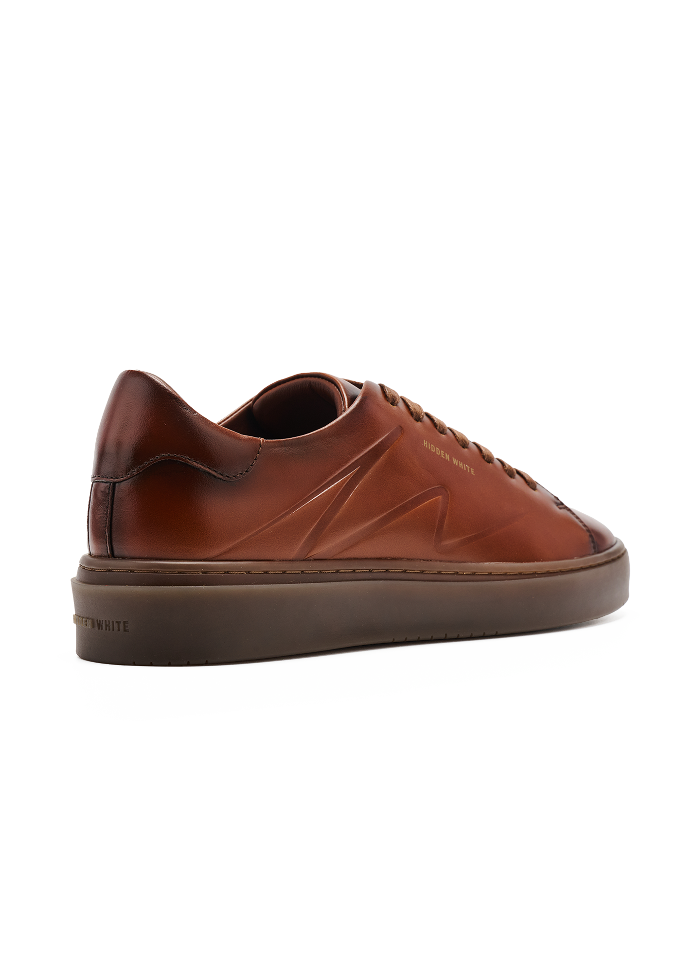 Dylan Men Brush Brown Leather Trainers