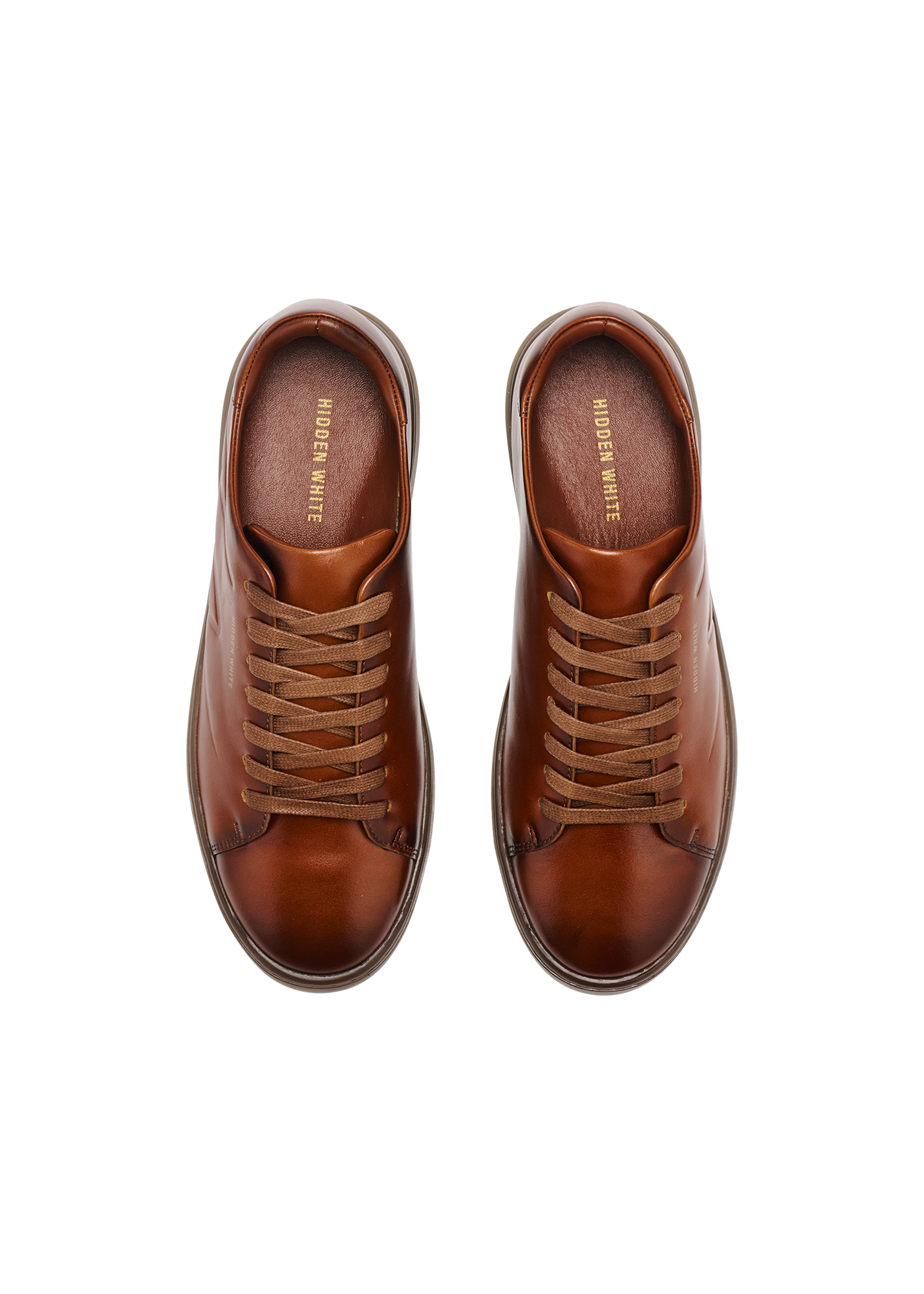 Dylan Men Brush Brown Leather Trainers