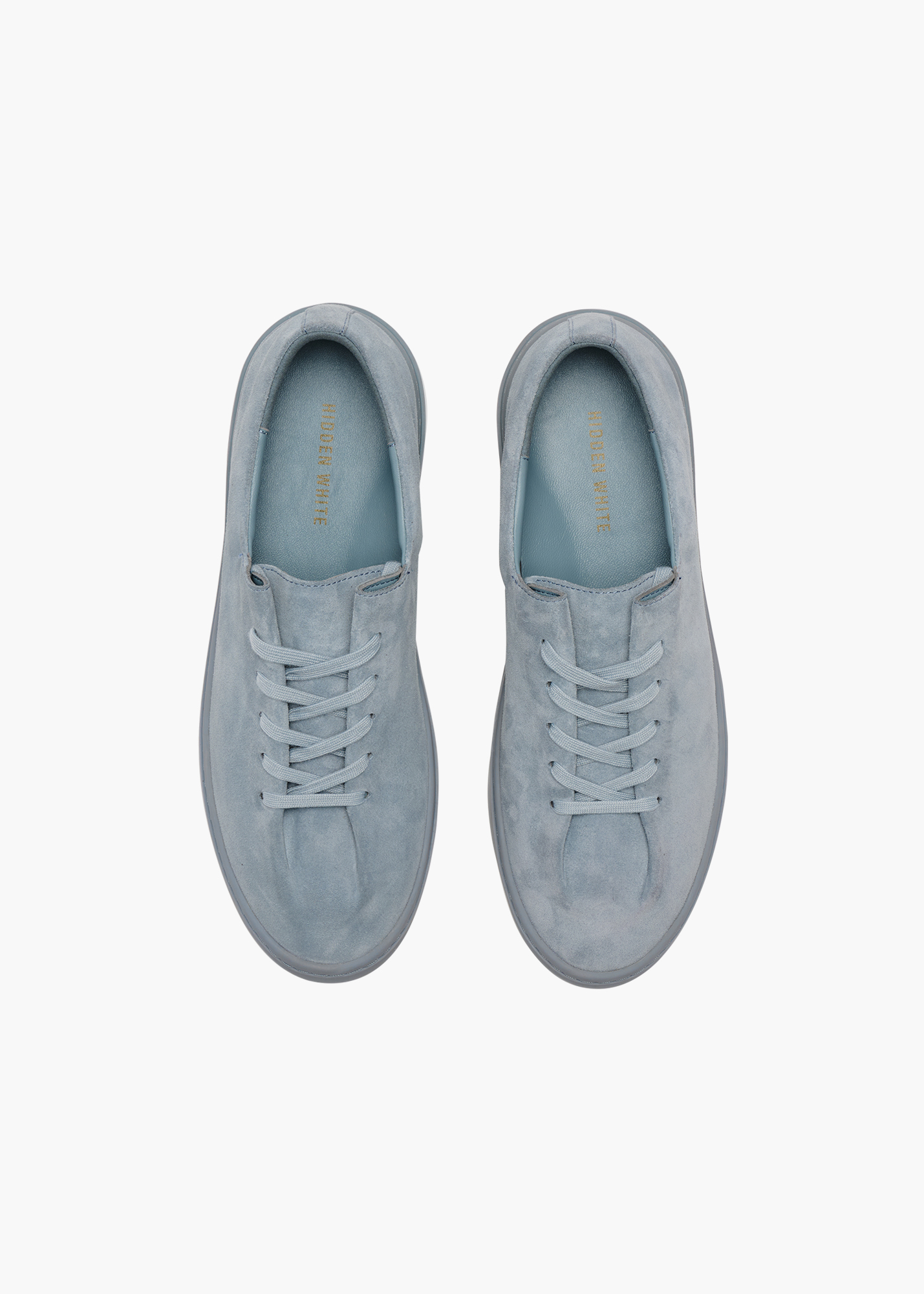 Dani Men Arctic Blue One Piece Fold Suede Trainers