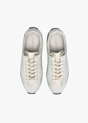 Bunny Men Eggshell White Leather Trainers