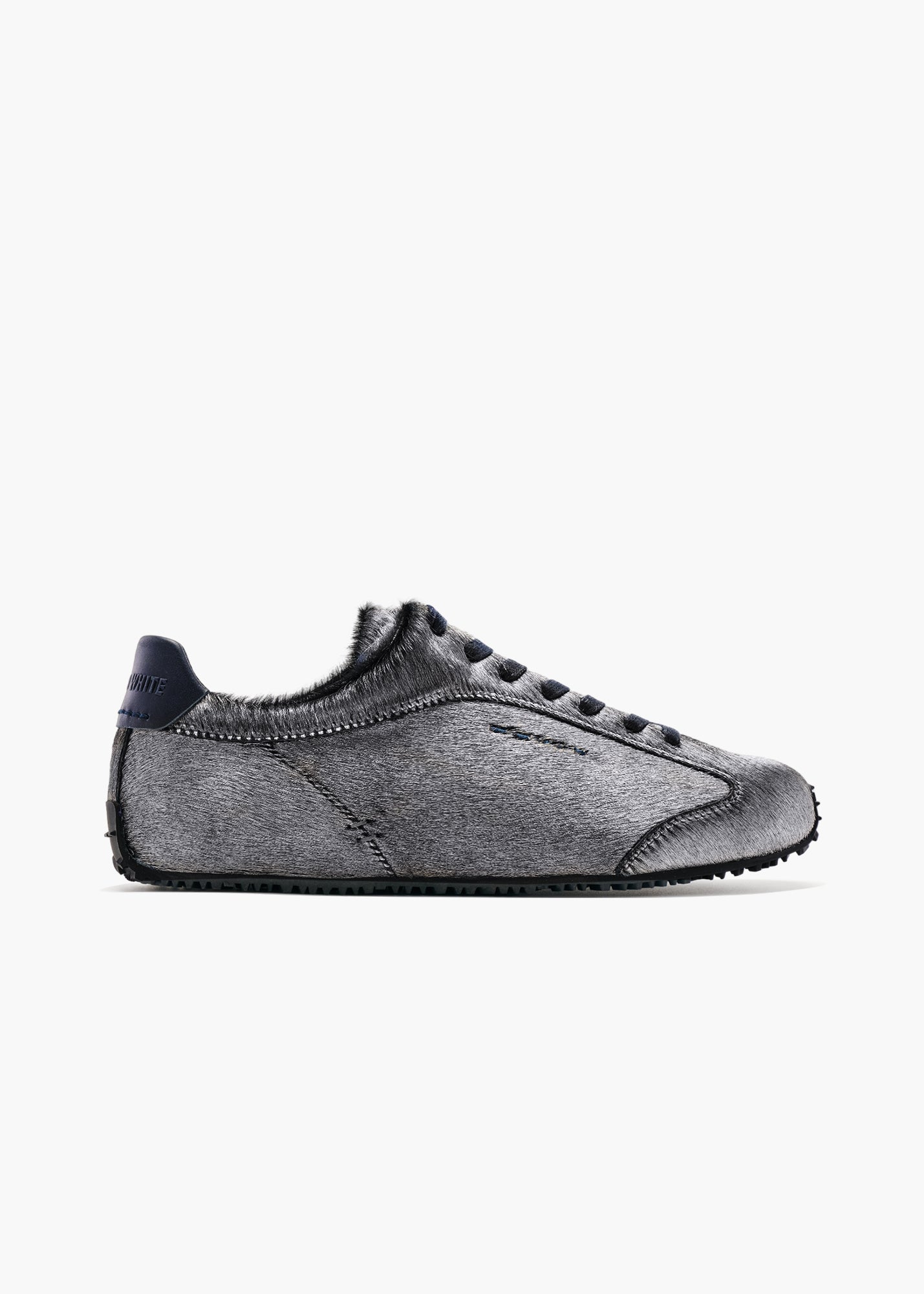 Bunny Men Graphite Pony Calf-hair Trainers