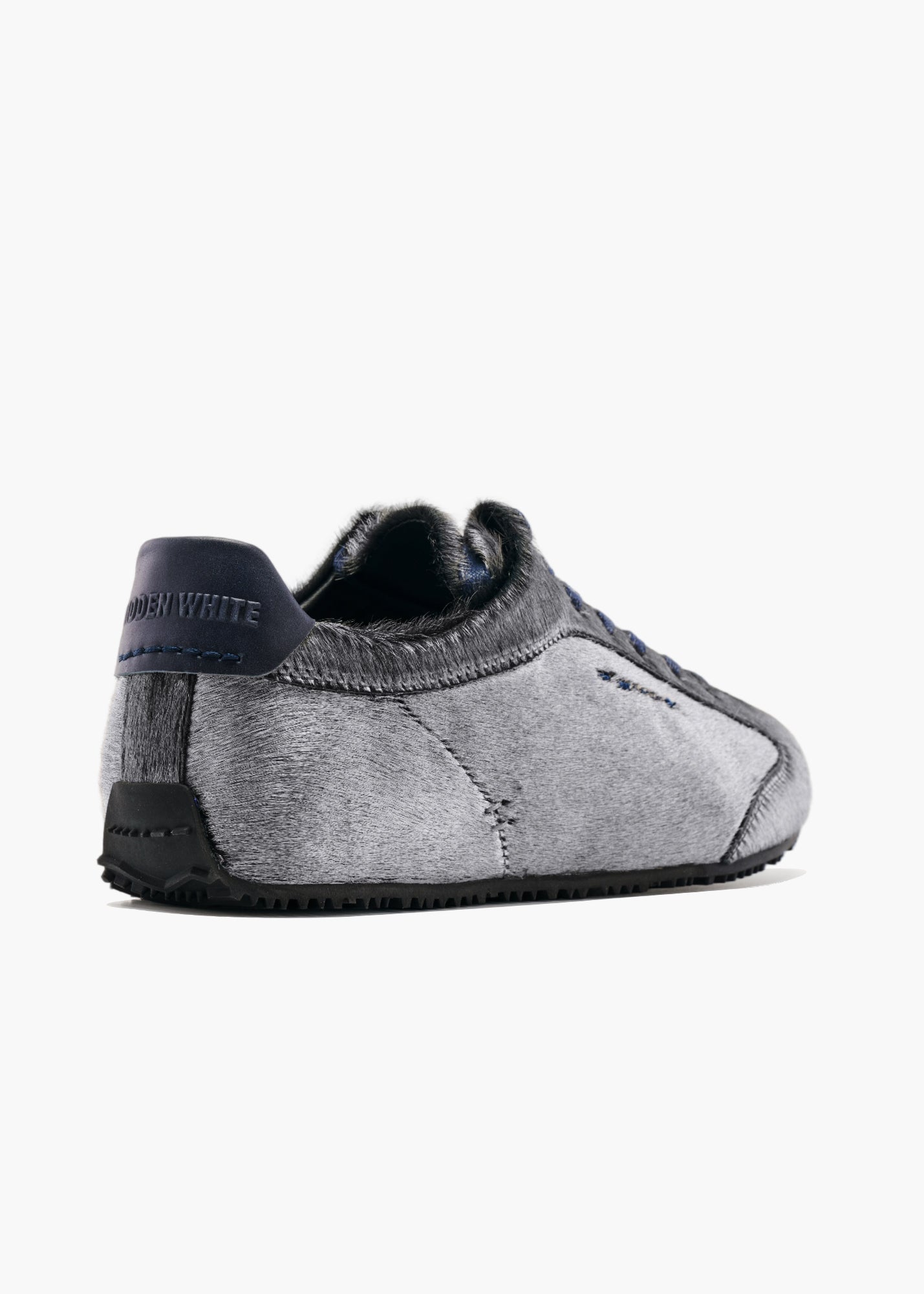 Bunny Men Graphite Pony Calf-hair Trainers