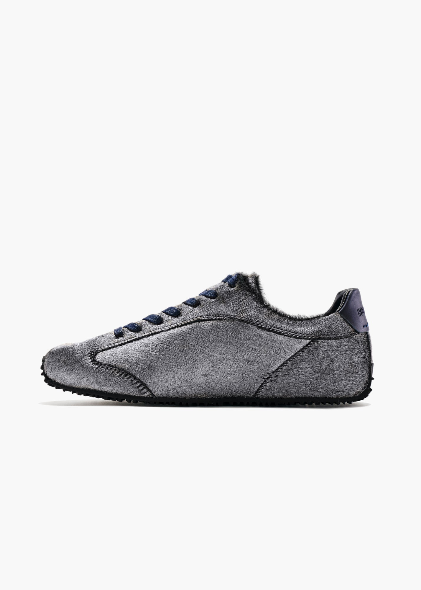 Bunny Men Graphite Pony Calf-hair Trainers